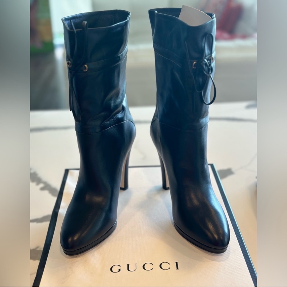 Gucci Black Leather Women's Boots - Picture 5 of 10